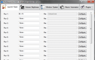 Hotkeycontrol screenshot 1