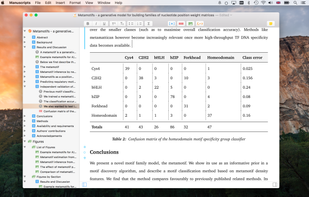 Keep a high level view of your manuscript clear with the manuscript outline.