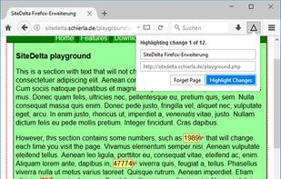 SiteDelta Highlight screenshot 2