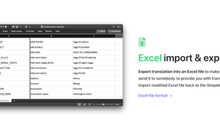 SimpleLocalize Export & import with Microsoft Excel.
