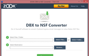 ZOOK DBX to NSF Converter screenshot 1