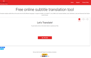Free online subtitles translator tool.