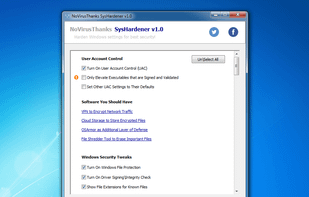 SysHardener screenshot 1