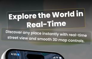 Discover any place instantly with live street view and smooth 3D map experience. Explore cities, streets, and landmarks in real time with easy navigation controls.