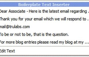 Template Text Inserter screenshot 1