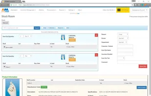 Stock Room Module - Scan Supplies In and Out Using Barcodes or Search Box