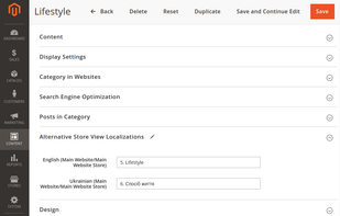 Alternate Tags for Blog Category Page
