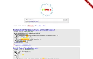 Search results page.