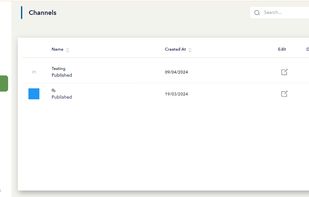 - Create your channel, add name and cover photo and pick your
content from media, select the layout of the screen, and set your content to
cast