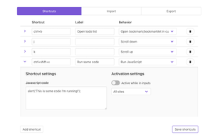 Shortkeys App screenshot 1
