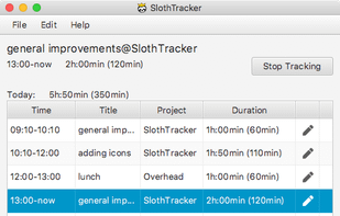 SlothTracker screenshot 1
