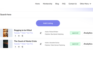 Listing Titles at Book Strut