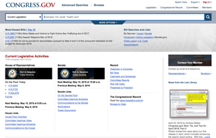Congress.gov screenshot 1
