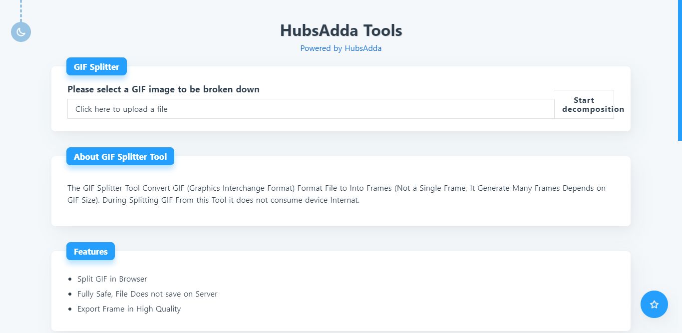 GIF Splitter This online tool is designed to convert animated images