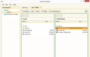Browsing Azure Storage in double-panel mode