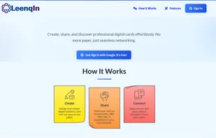 LeenqIn landing page.
