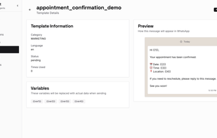 WhatsApp template generation