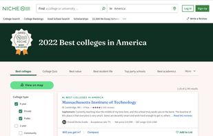 Preview of the college/ university search