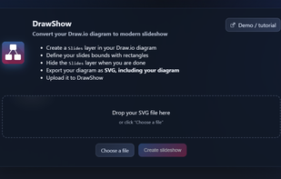 Main UI to convert your Draw.io file.