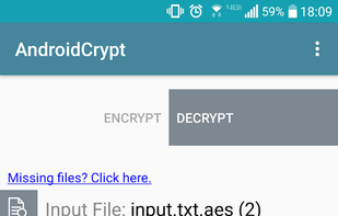 AESCrypt for Android (AndroidCrypt) screenshot 2