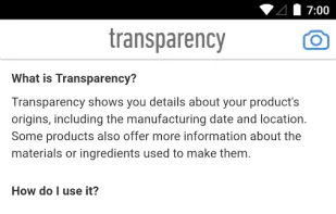 Transparency screenshot 1