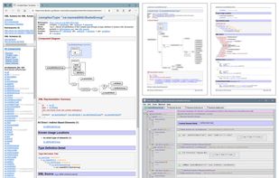 HTML documentation, pages of RTF, a template open in Template Designer
