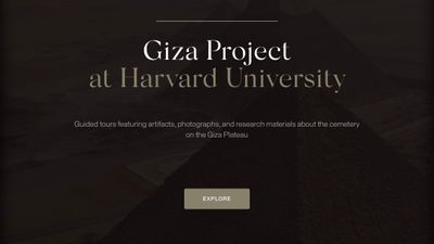 Homepage of the Giza Project exhibition