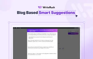 WriteRush - Suggestion for Targeted Blog Generation