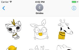 Cute Cat Doodle Stickers screenshot 1