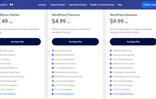 WordPress Hosting Pricing