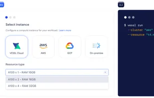 VESSL Run is an ML workload launcher that enables DS/ ML practitioners to launch scalable training, optimization, and inference tasks in seconds on any cloud.