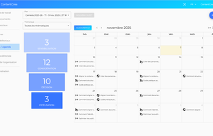 Editorial calendar overview