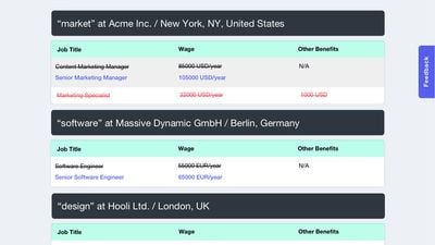 Get updates for salaries you are interested in