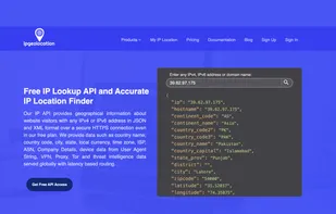IP address to location data such as country, city, state and zip code