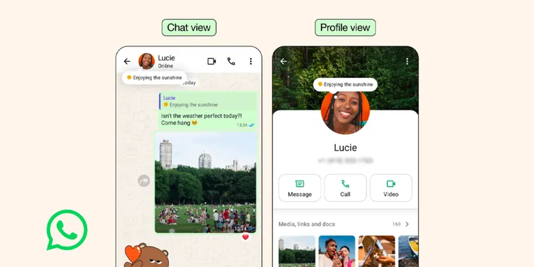 WhatsApp is adding a new activity notes feature called About for user profiles image