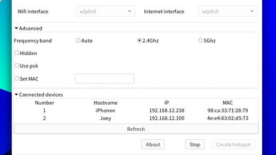 Linux Wifi Hotspot screenshot 1
