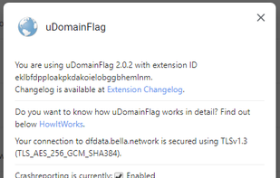 Settings provide some basic information with the possibility to disable crash reports