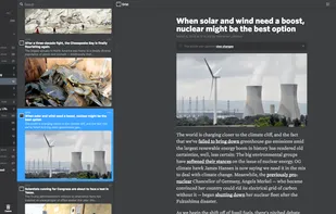 Feedbin night mode view as of 2018-03