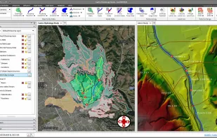 MDI Multiple Model Editing:
Load, edit, and run multiple HEC-HMS models simultaneously. The Multiple Document Interface (MDI) allows easy copying and pasting between models, quick comparisons of input data and results between scenarios, and other modeling efficiencies. Models can be displayed in tiled windows or tabbed views, providing greater productivity.