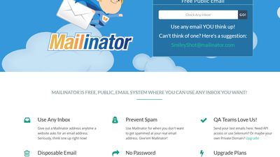 Mailinator screenshot 1