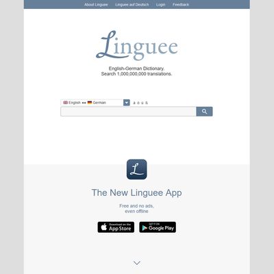 Free online dictionary Linguee.com 