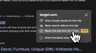 DuckDuckGo introduces persistent site exclusions to search results image