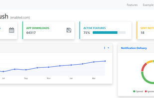 Statistics about active users and sent push notifications