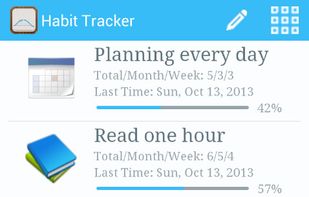Habit Tracker screenshot 1
