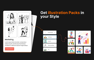 Out of Ideas? Generate a pack of illustrations