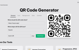 QR Code Generator: https://vayce.app/tools/qr-generator/