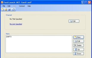 Main window of Feed Launch .NET
At the top is the main feed parameters, and at the bottom is the feed topics/objects list and options.
