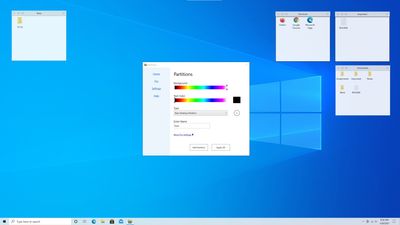 With the main window, change the appearance of partitions