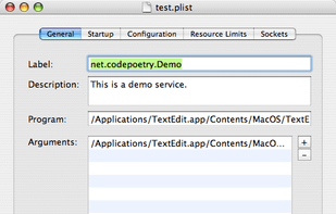 Launchd Editor screenshot 1