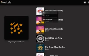 Showcase of Musicale translucent UI